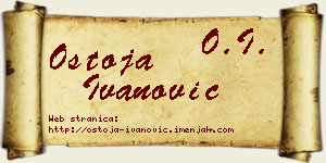 Ostoja Ivanović vizit kartica